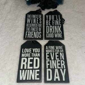 Primitives by Kathy Wine Markers Tags Set Friends NWOT